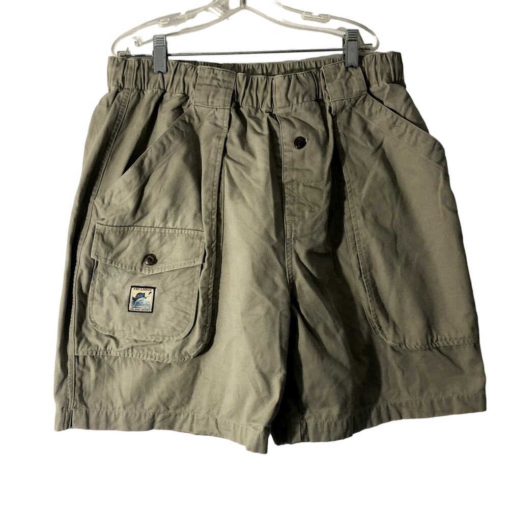 Original Island Men's Sport Key Largo Shorts Pockets Khaki =Z